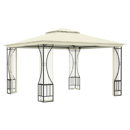 Pavillon mit Netz 300x300x265 cm Creme - Pazzar.ch