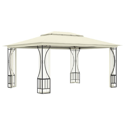 Pavillon mit Netz 300x400x265 cm Creme - Pazzar.ch