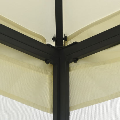 Pavillon mit Netz 300x400x265 cm Creme - Pazzar.ch