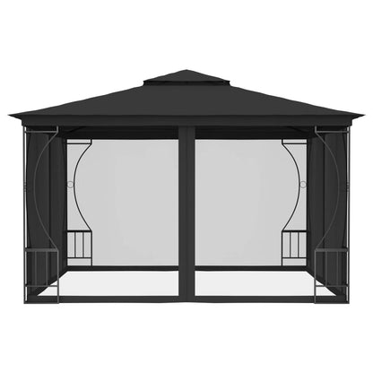 Pavillon mit Netz 300x300x265 cm Anthrazit - Pazzar.ch