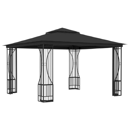 Pavillon mit Netz 300x300x265 cm Anthrazit - Pazzar.ch