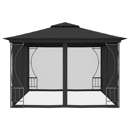 Pavillon mit Netz 300x400x265 cm Anthrazit - Pazzar.ch