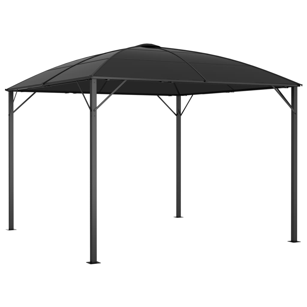 Pavillon mit Vorhängen 300 x 300 x 265 cm Anthrazit - Pazzar.ch