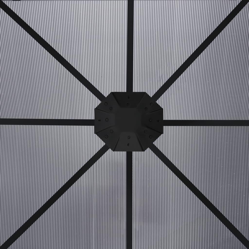 Pavillon mit Vorhängen 300 x 300 x 265 cm Anthrazit - Pazzar.ch