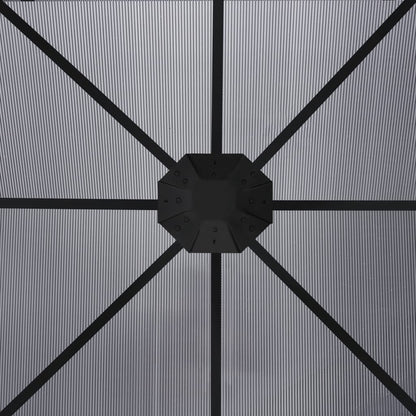 Pavillon mit Vorhängen 300 x 300 x 265 cm Anthrazit - Pazzar.ch