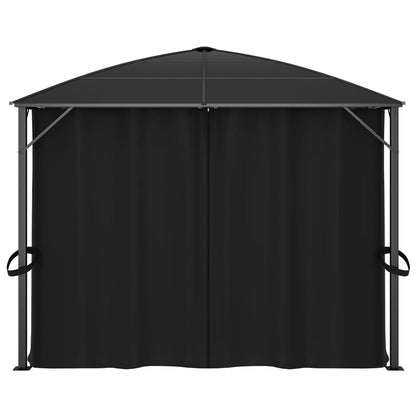 Pavillon mit Vorhängen 400 x 300 x 265 cm Anthrazit - Pazzar.ch