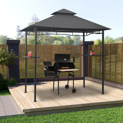 BBQ-Pavillon 240x150x255 cm Anthrazit Stahl - Pazzar.ch