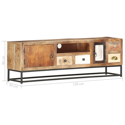 TV-Schrank 120x30x40 cm Altholz Massiv - Pazzar.ch