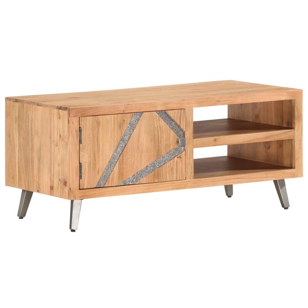 Couchtisch 90×45×40 cm Massivholz Akazie - Pazzar.ch