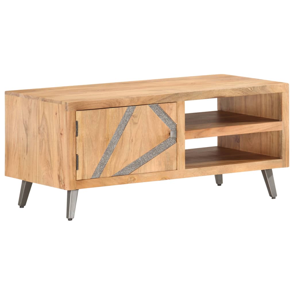 Couchtisch 90×45×40 cm Massivholz Akazie - Pazzar.ch