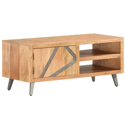 Couchtisch 90×45×40 cm Massivholz Akazie - Pazzar.ch