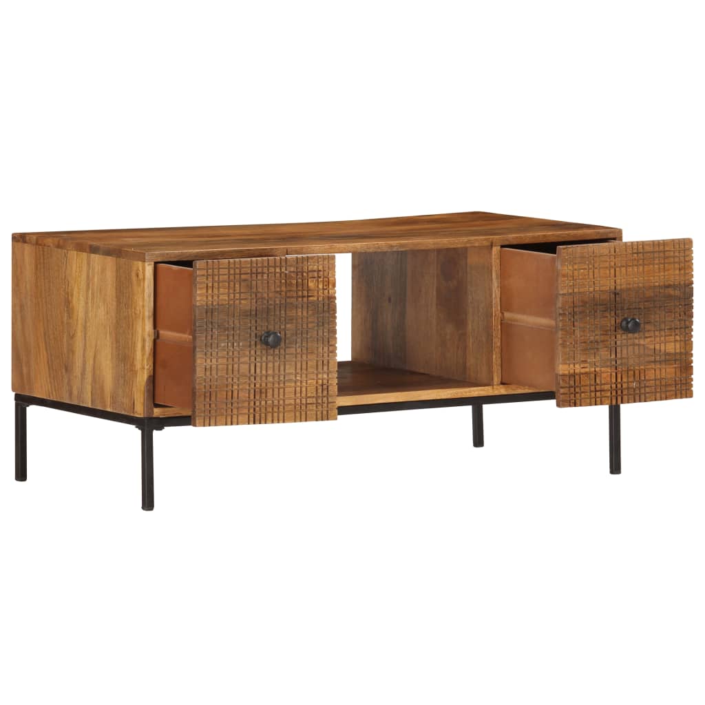 Couchtisch 90×45×40 cm Massivholz Mango - Pazzar.ch