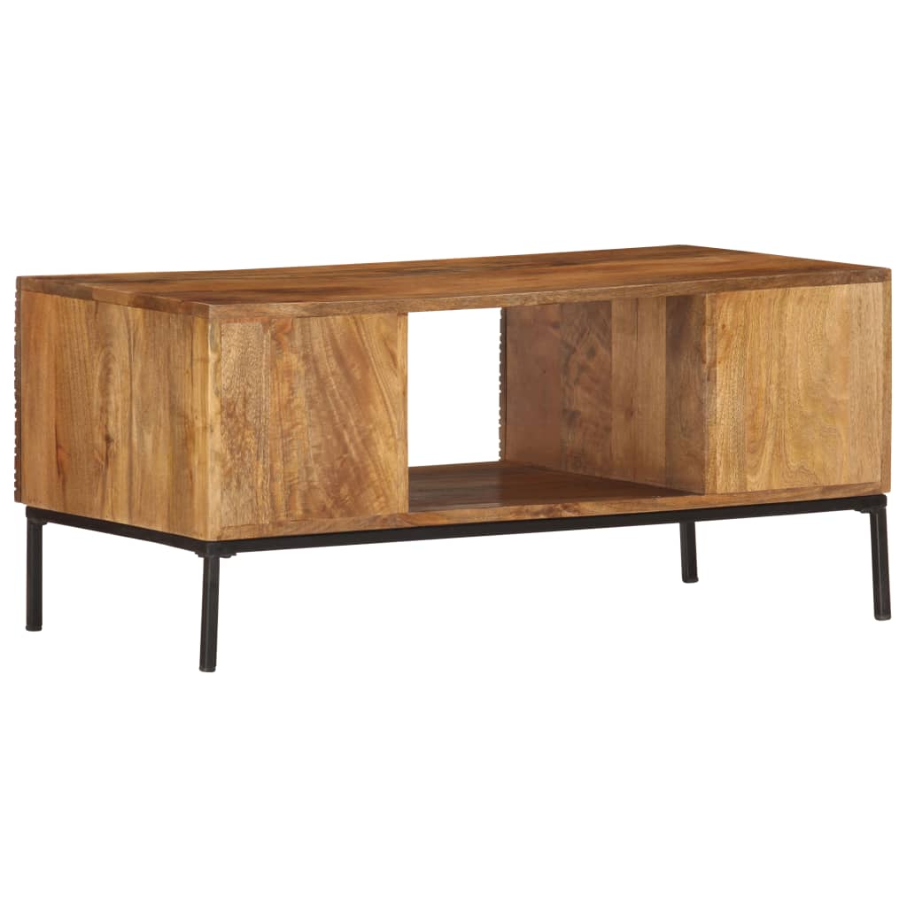 Couchtisch 90×45×40 cm Massivholz Mango - Pazzar.ch