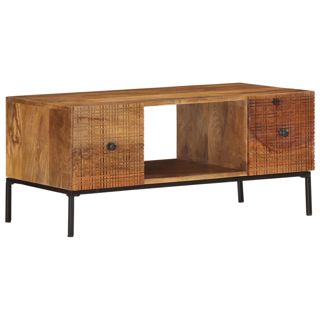 Couchtisch 90×45×40 cm Massivholz Mango - Pazzar.ch