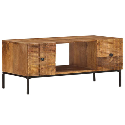 Couchtisch 90×45×40 cm Massivholz Mango - Pazzar.ch