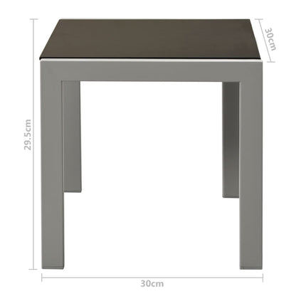 Sonnenliegen 2 Stk. mit Tisch Stahl und Textilene Schwarz - Pazzar.ch