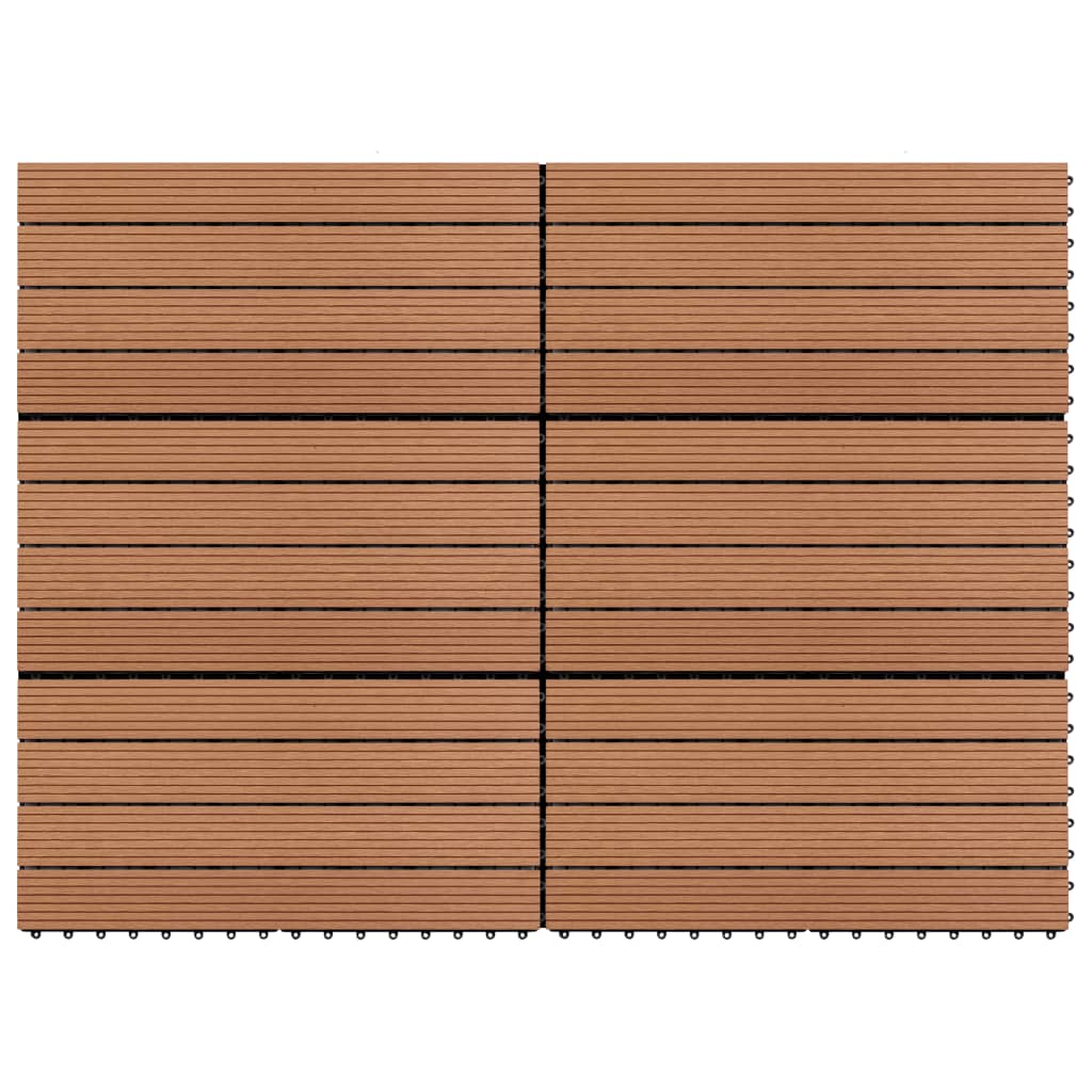 WPC-Fliesen 60×30 cm 6 Stk. 1m² Braun - Pazzar.ch