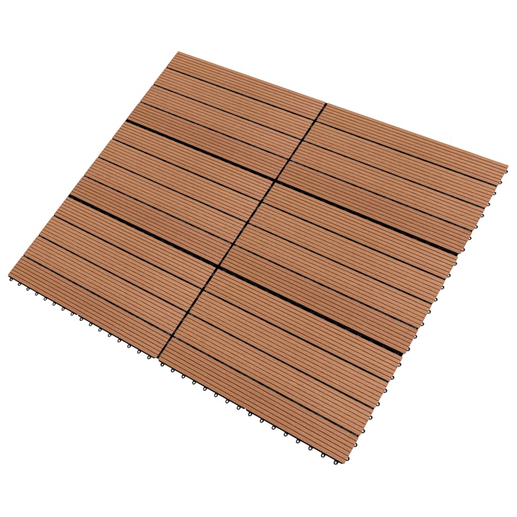WPC-Fliesen 60×30 cm 6 Stk. 1m² Braun - Pazzar.ch
