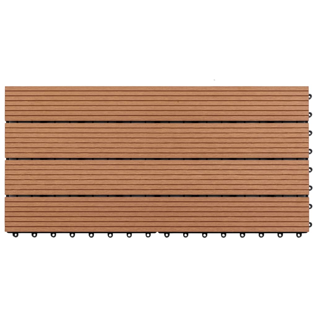 WPC-Fliesen 60×30 cm 6 Stk. 1m² Braun - Pazzar.ch
