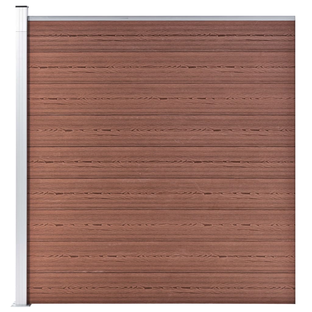 Gartenzaun WPC 175x186 cm Braun - Pazzar.ch