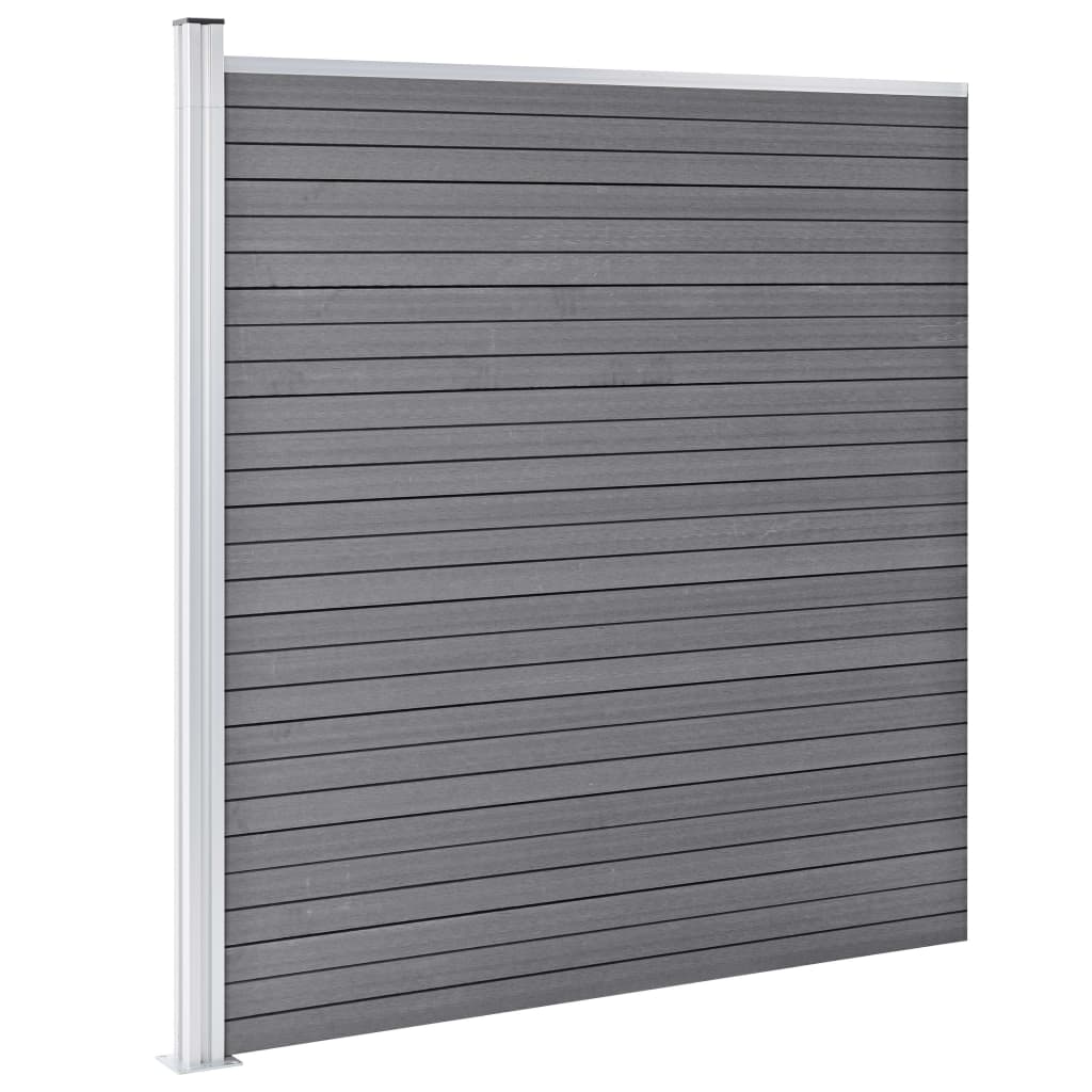 Gartenzaun WPC 175x186 cm Grau - Pazzar.ch