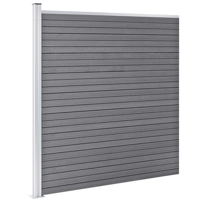 Gartenzaun WPC 175x186 cm Grau - Pazzar.ch