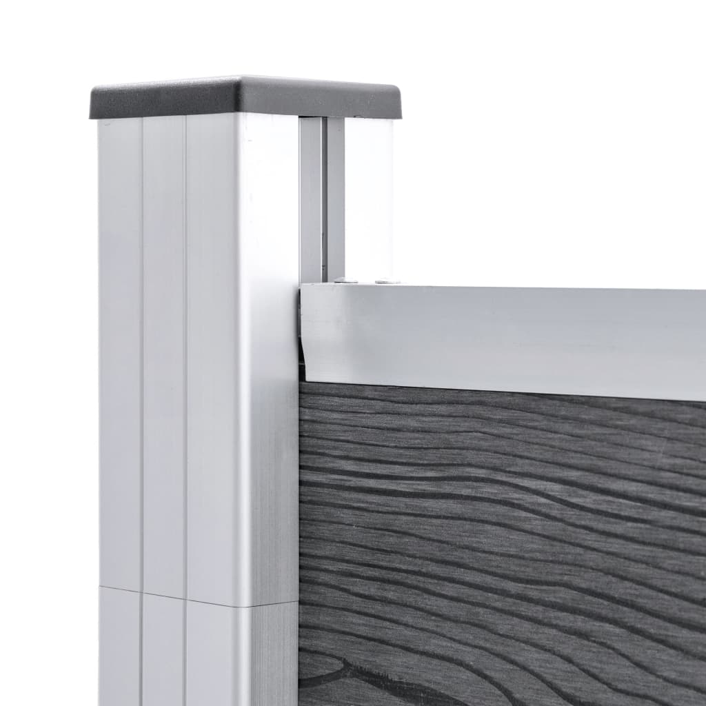 Gartenzaun WPC 175x186 cm Grau - Pazzar.ch