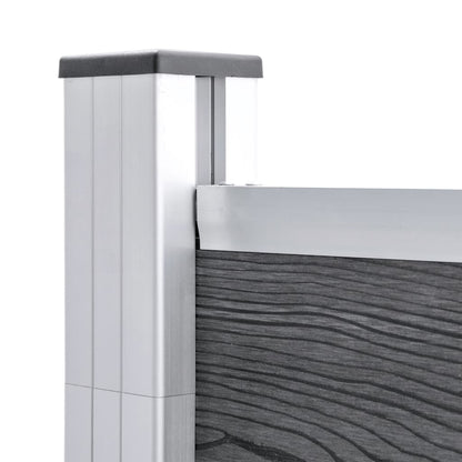 Gartenzaun WPC 175x186 cm Grau - Pazzar.ch