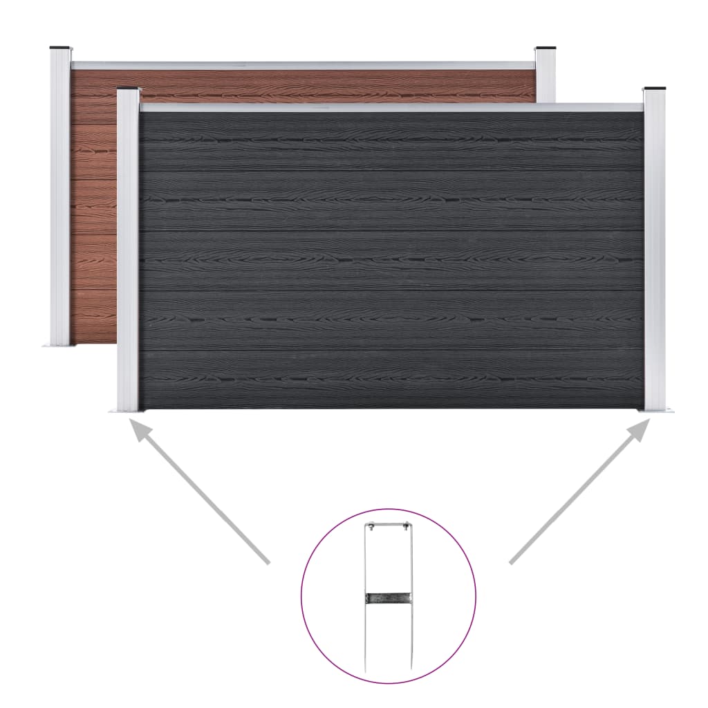 Pfostenträger 2 Stk. für WPC Zaun Stahl 40 cm - Pazzar.ch