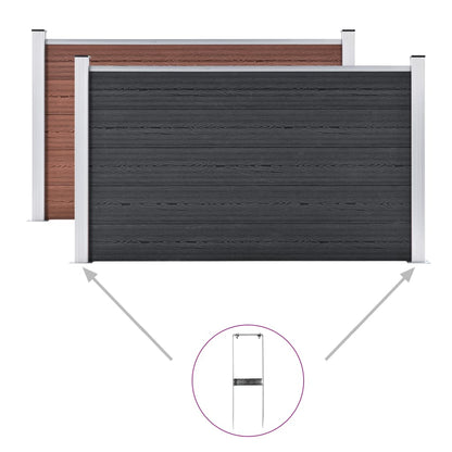 Pfostenträger 2 Stk. für WPC Zaun Stahl 40 cm - Pazzar.ch