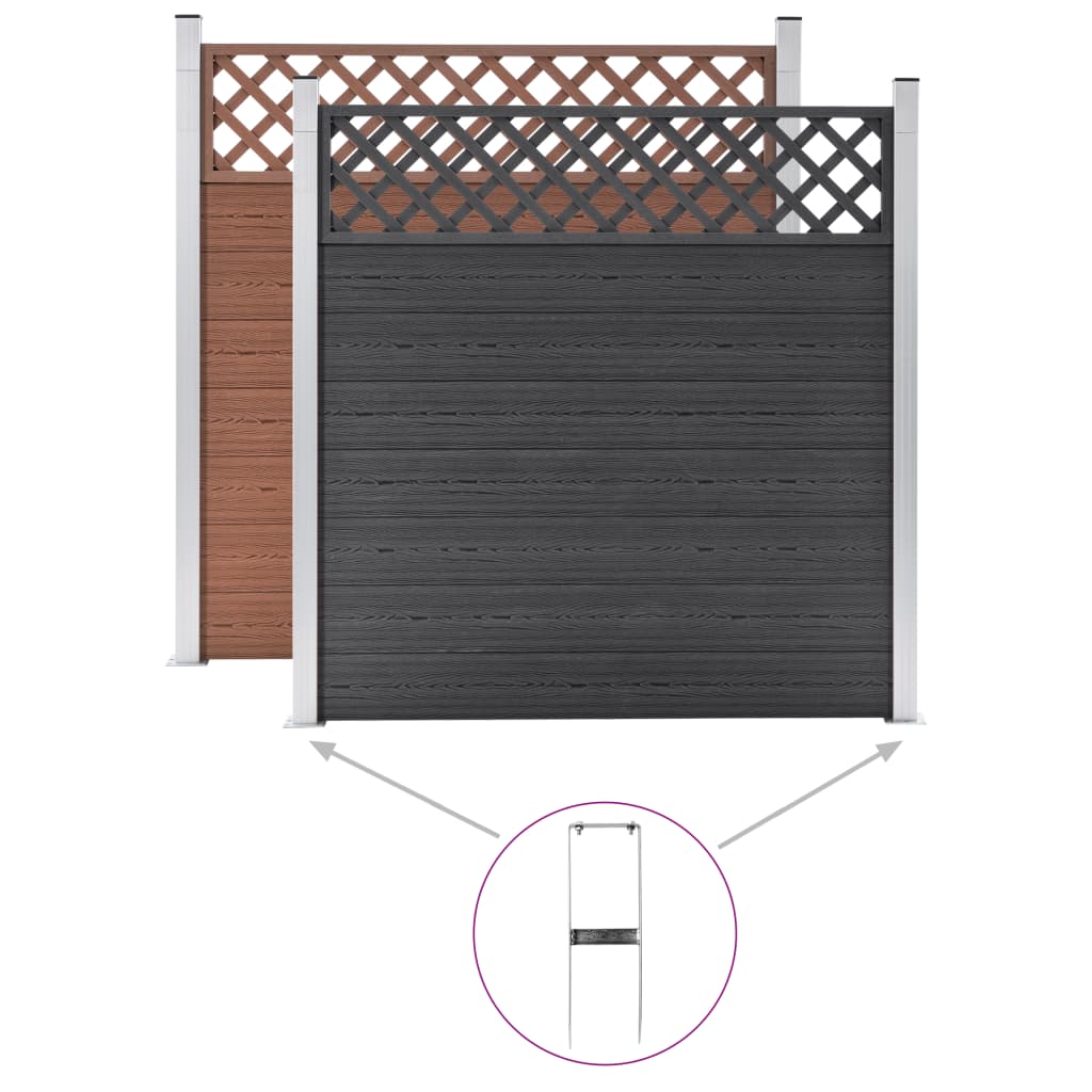 Pfostenträger 2 Stk. für WPC Zaun Stahl 40 cm - Pazzar.ch