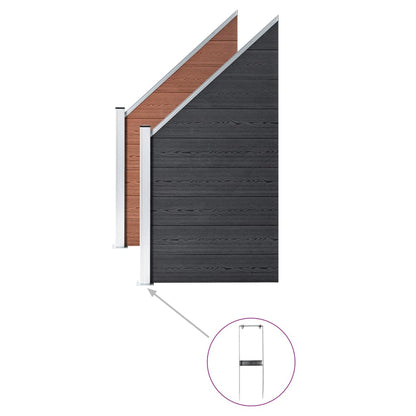 Pfostenträger 2 Stk. für WPC Zaun Stahl 40 cm - Pazzar.ch