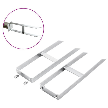 Pfostenträger 2 Stk. für WPC Zaun Stahl 40 cm - Pazzar.ch