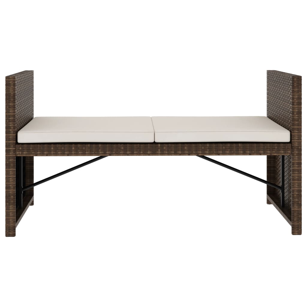 5-tlg. Garten-Lounge-Set mit Auflagen Poly Rattan Braun - Pazzar.ch