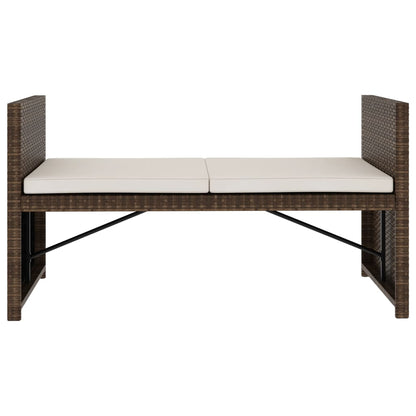 5-tlg. Garten-Lounge-Set mit Auflagen Poly Rattan Braun - Pazzar.ch