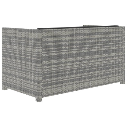 5-tlg. Garten-Lounge-Set mit Auflagen Poly Rattan Grau - Pazzar.ch