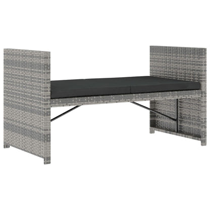 5-tlg. Garten-Lounge-Set mit Auflagen Poly Rattan Grau - Pazzar.ch