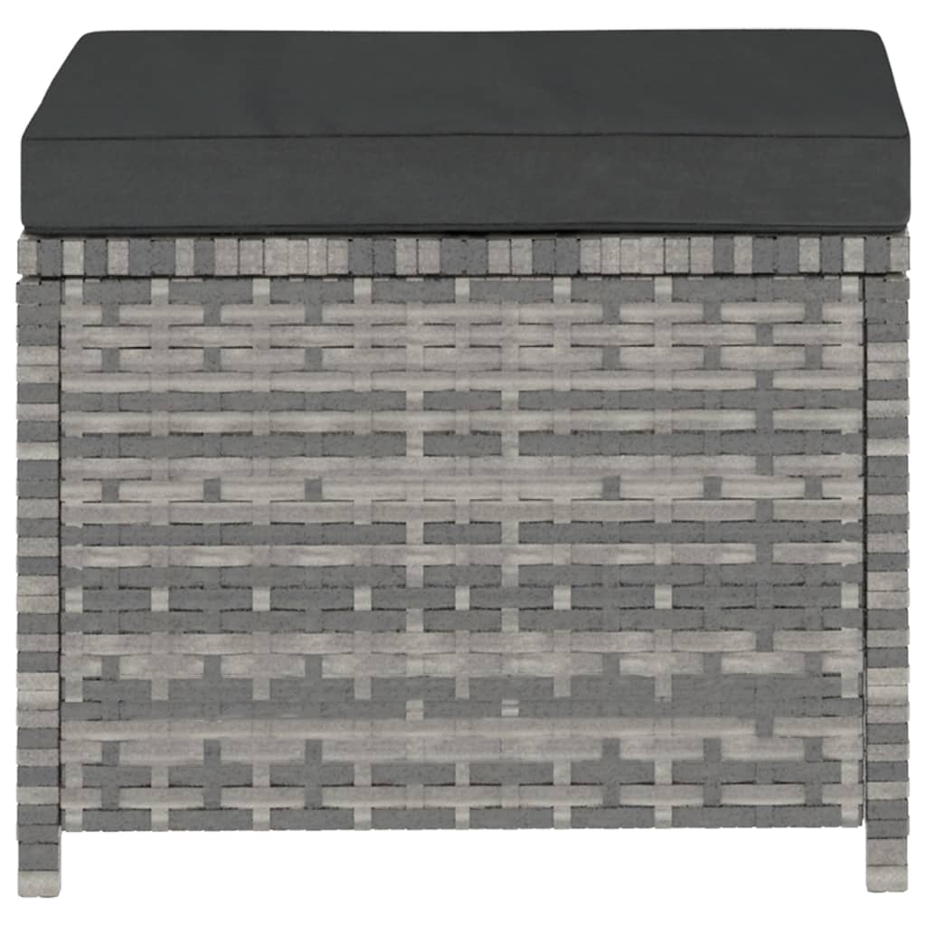 5-tlg. Garten-Lounge-Set mit Auflagen Poly Rattan Grau - Pazzar.ch
