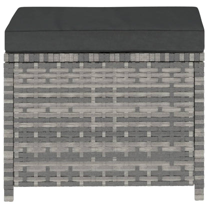 5-tlg. Garten-Lounge-Set mit Auflagen Poly Rattan Grau - Pazzar.ch