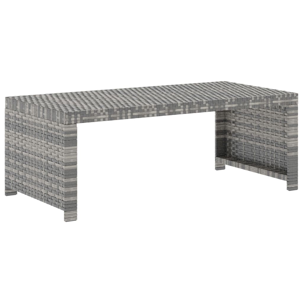 5-tlg. Garten-Lounge-Set mit Auflagen Poly Rattan Grau - Pazzar.ch