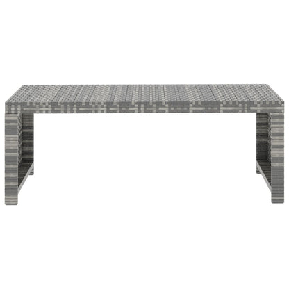 5-tlg. Garten-Lounge-Set mit Auflagen Poly Rattan Grau - Pazzar.ch