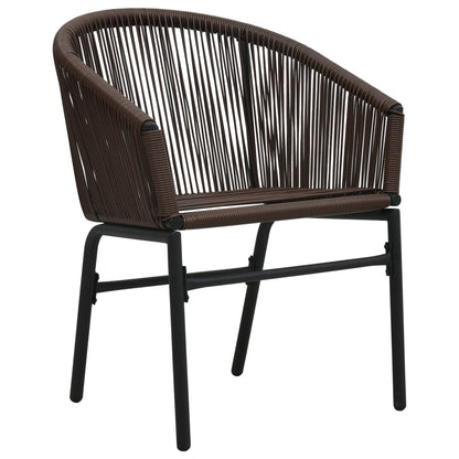 3-tlg. Bistro-Set mit Kissen PE-Rattan Braun - Pazzar.ch
