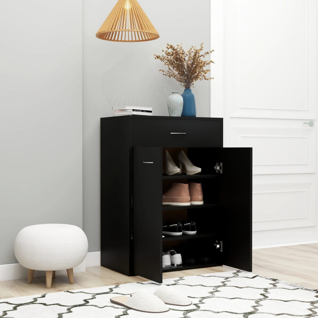 Schuhschrank Schwarz 60x35x84 cm Holzwerkstoff - Pazzar.ch