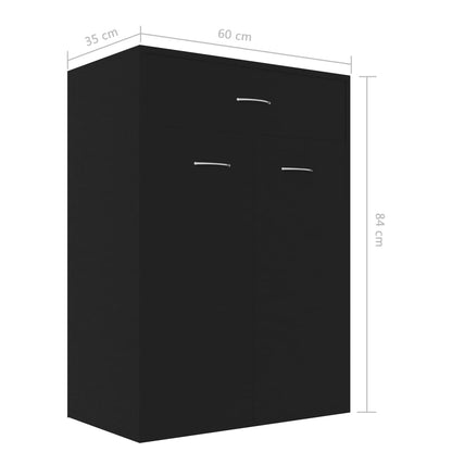 Schuhschrank Schwarz 60x35x84 cm Holzwerkstoff - Pazzar.ch