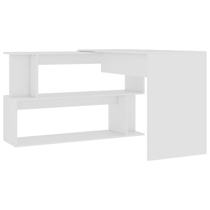 Eckschreibtisch Weiß 200x50x76 cm Holzwerkstoff - Pazzar.ch
