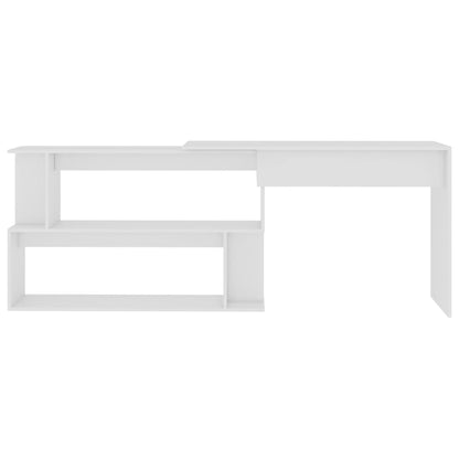 Eckschreibtisch Weiß 200x50x76 cm Holzwerkstoff - Pazzar.ch