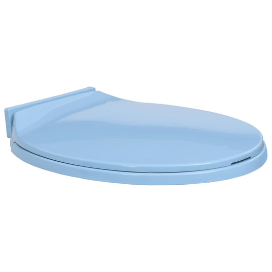 Toilettensitz mit Absenkautomatik Blau Oval - Pazzar.ch