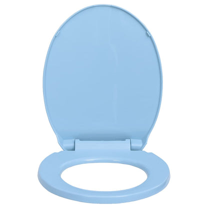 Toilettensitz mit Absenkautomatik Blau Oval - Pazzar.ch