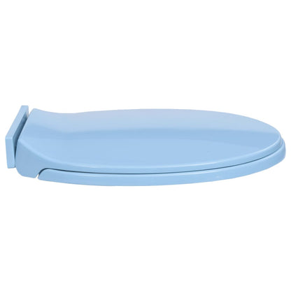 Toilettensitz mit Absenkautomatik Blau Oval - Pazzar.ch