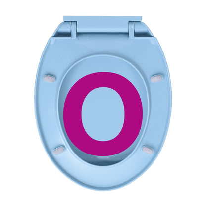 Toilettensitz mit Absenkautomatik Blau Oval - Pazzar.ch